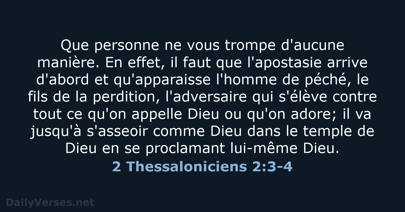 2 Thessaloniciens 2:3-4 - SG21