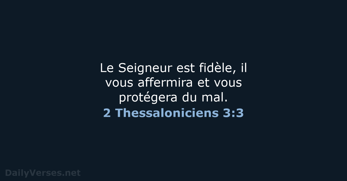 2 Thessaloniciens 3:3 - SG21