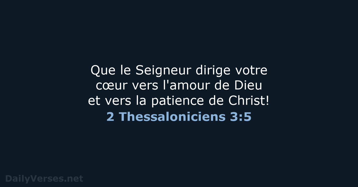 2 Thessaloniciens 3:5 - SG21