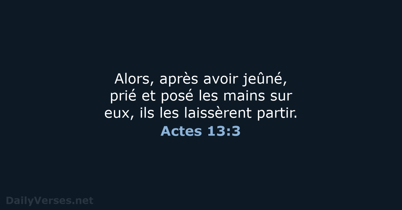 Actes 13:3 - SG21