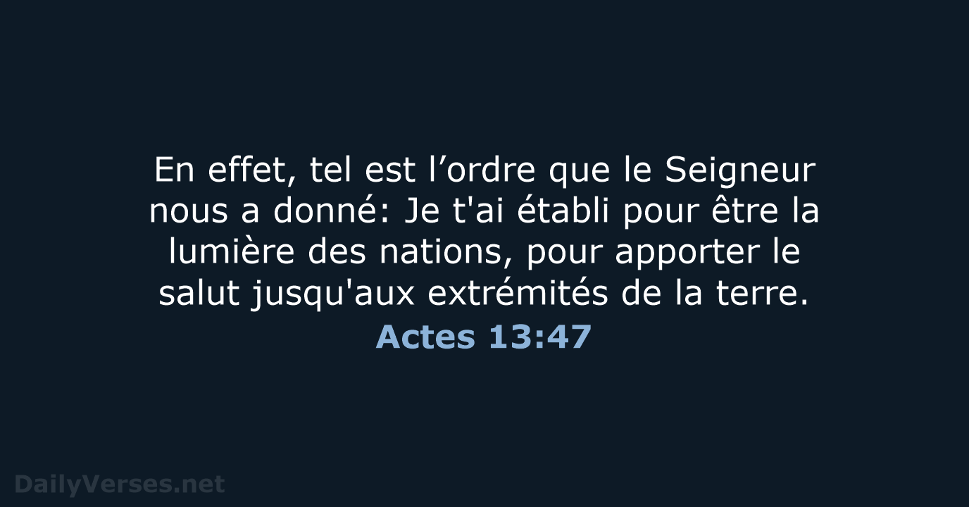 Actes 13:47 - SG21