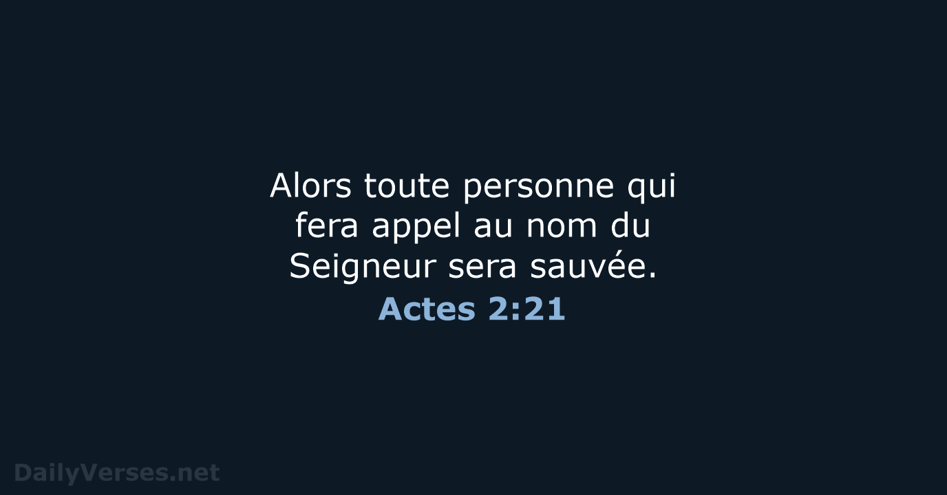 Actes 2:21 - SG21