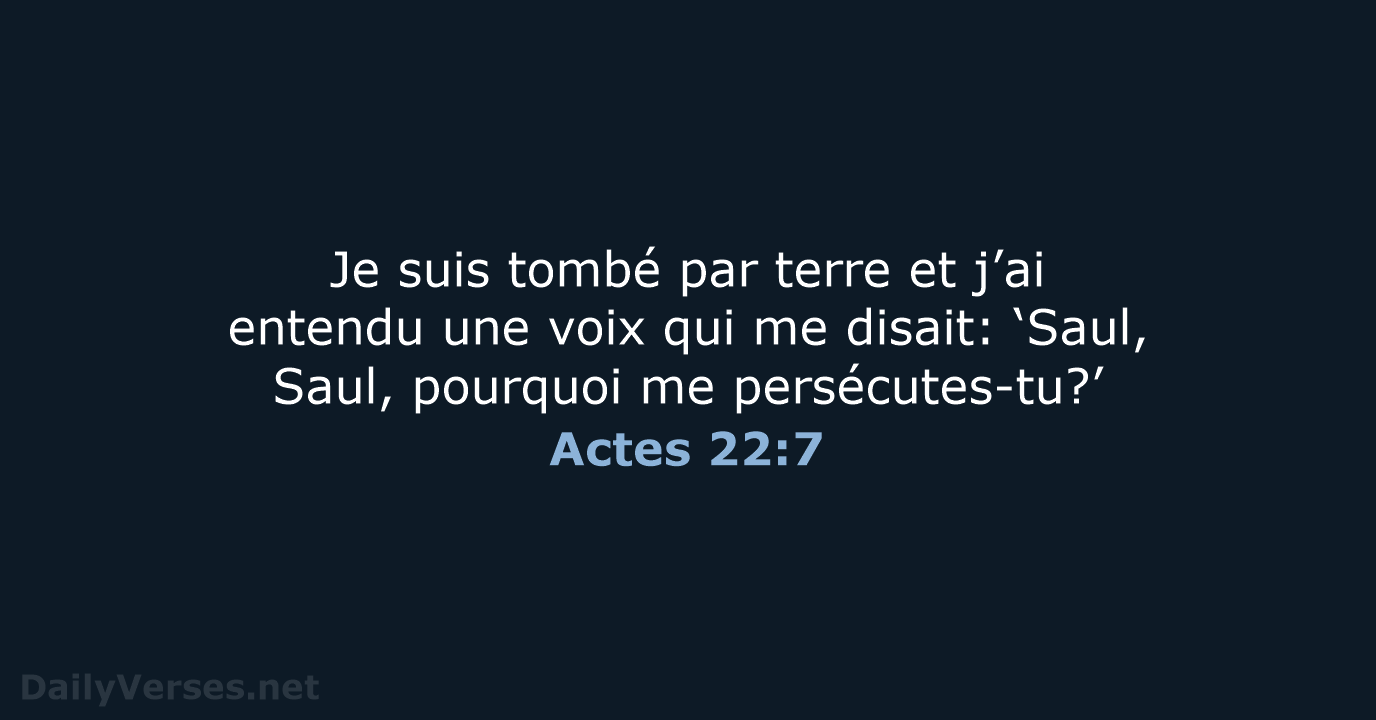 Actes 22:7 - SG21