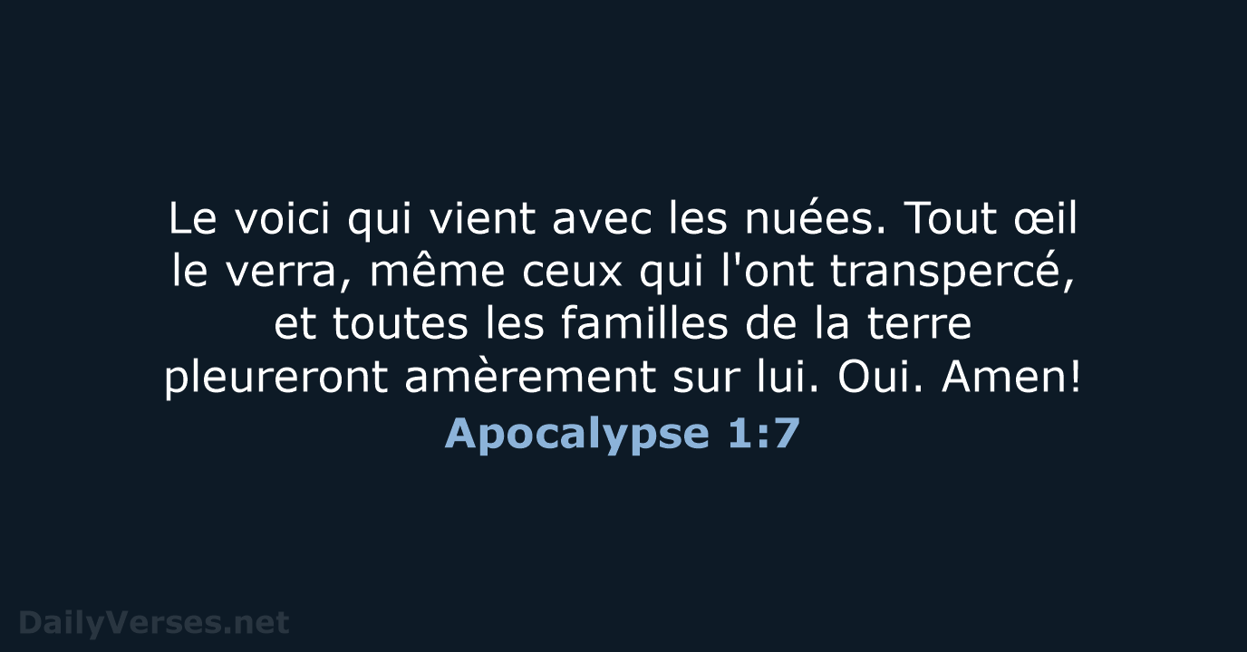 Apocalypse 1:7 - SG21
