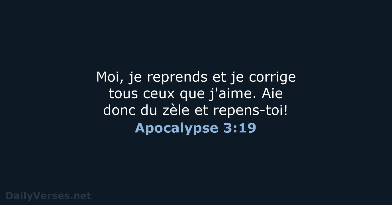 Apocalypse 3:19 - SG21