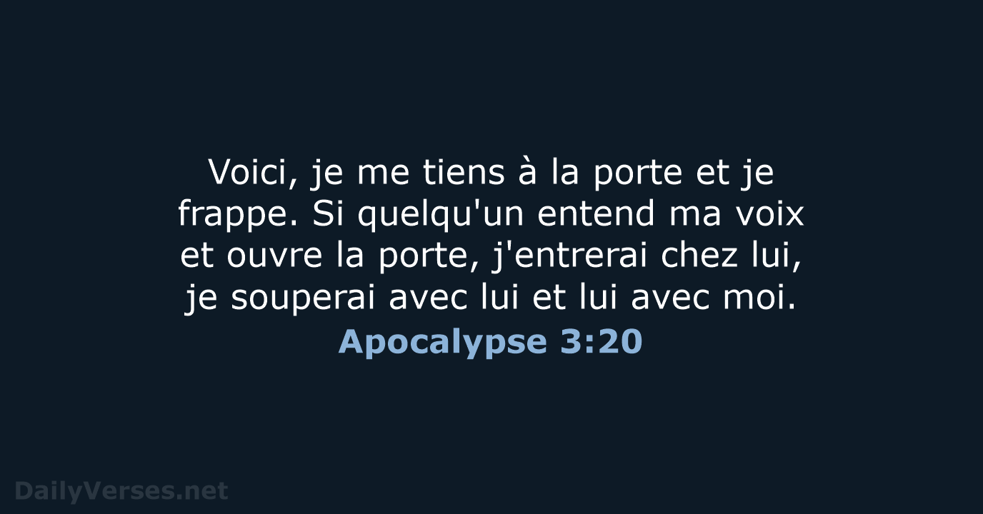 Apocalypse 3:20 - SG21