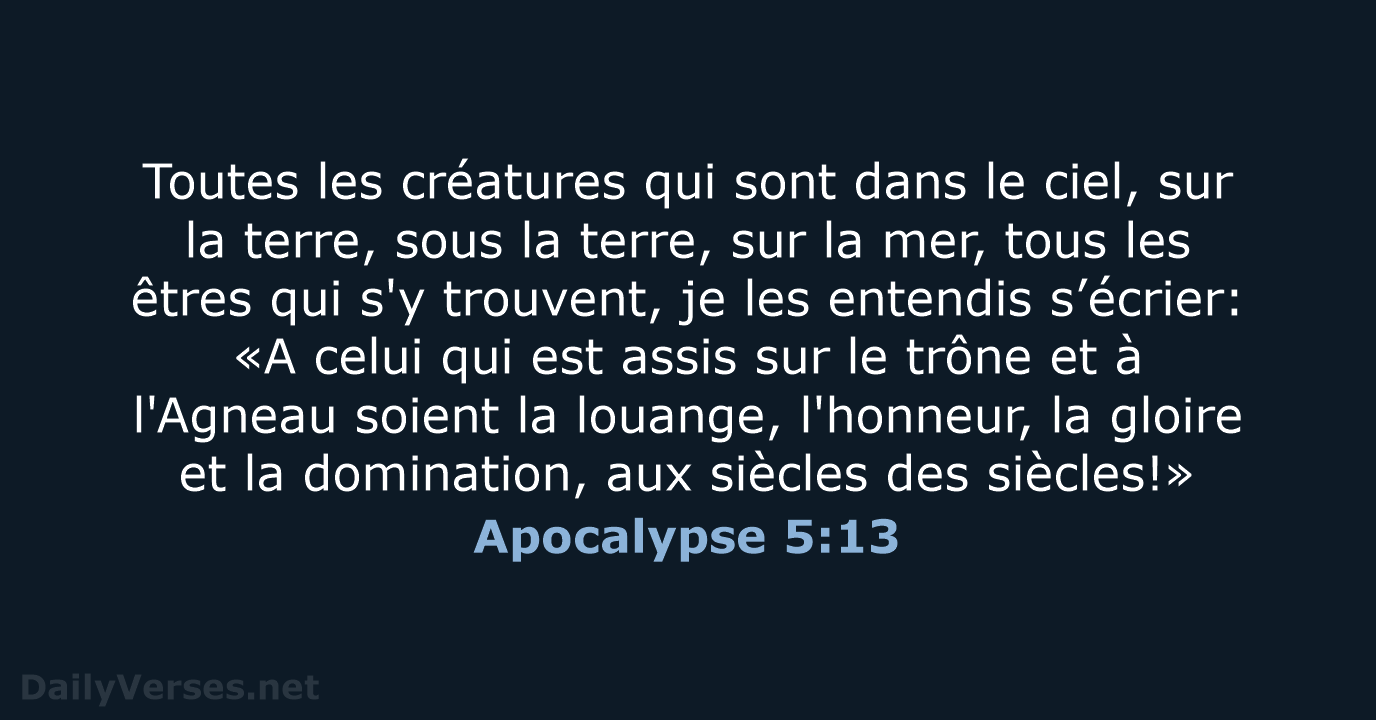 Apocalypse 5:13 - SG21