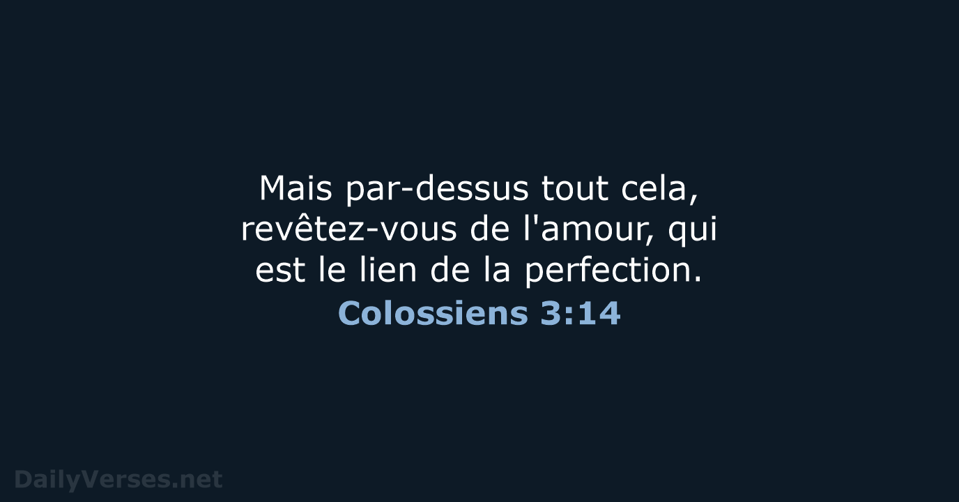 Colossiens 3:14 - SG21
