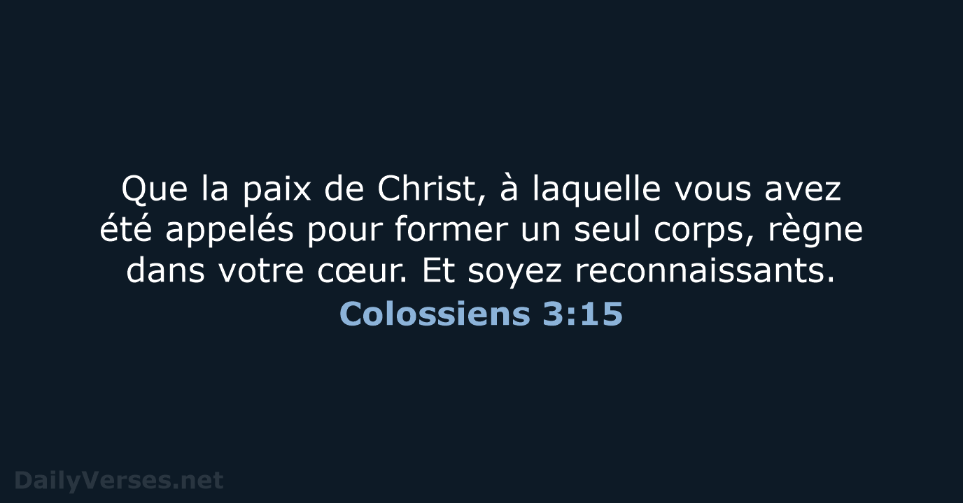 Colossiens 3:15 - SG21