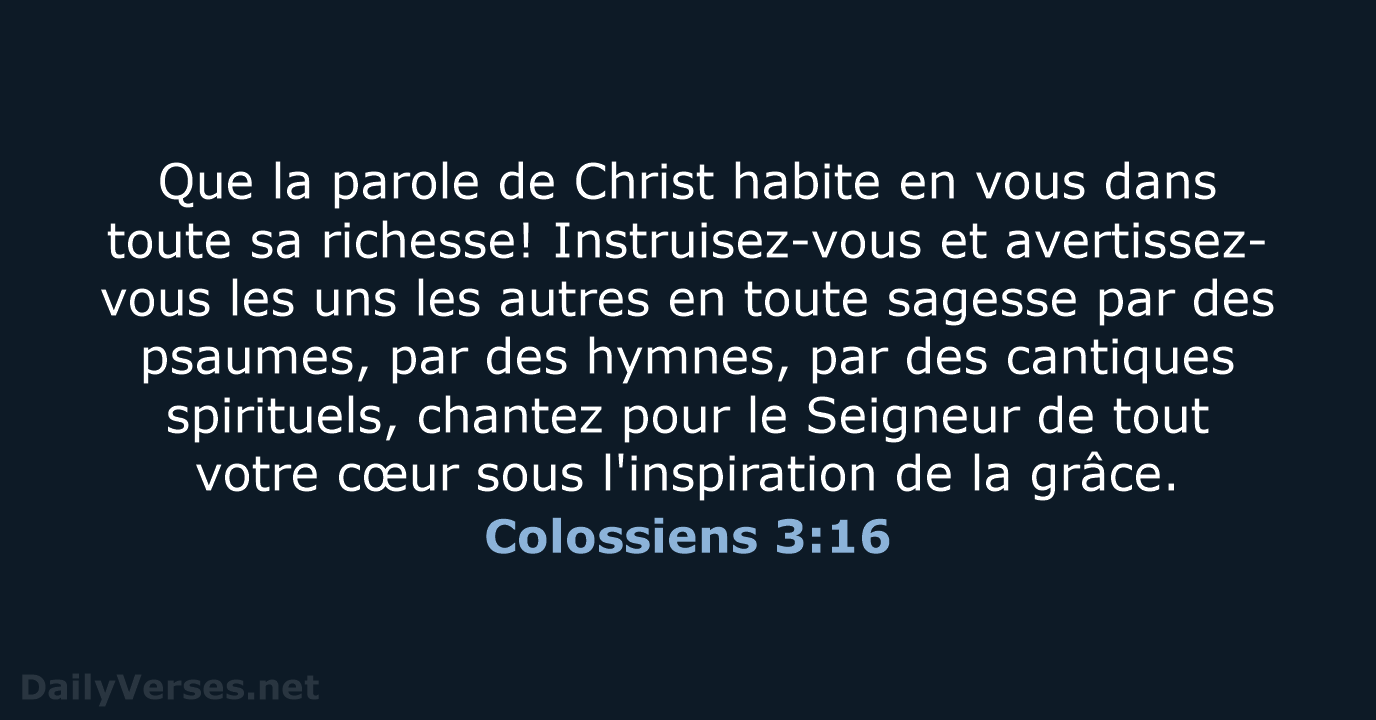 Colossiens 3:16 - SG21