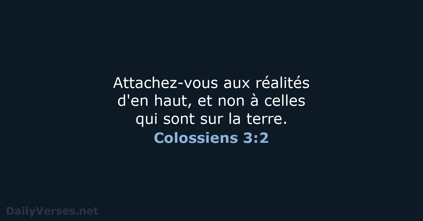 Colossiens 3:2 - SG21