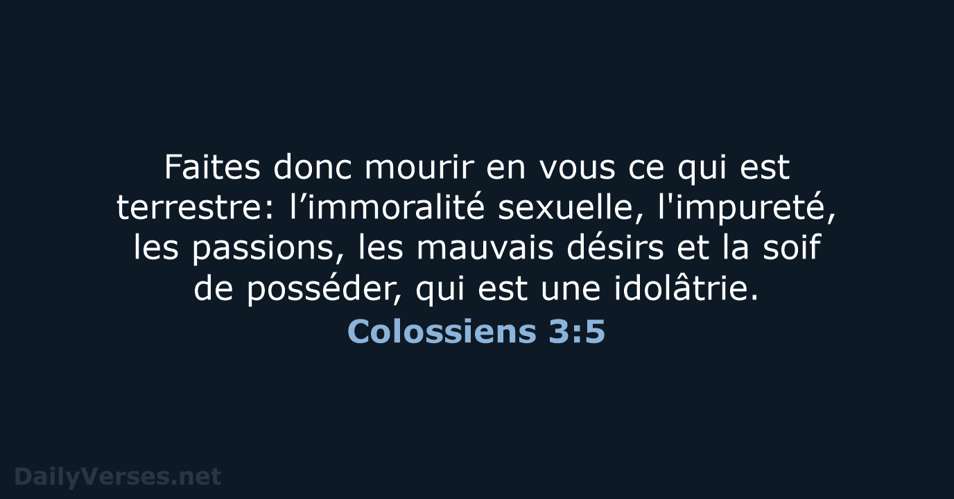 Colossiens 3:5 - SG21
