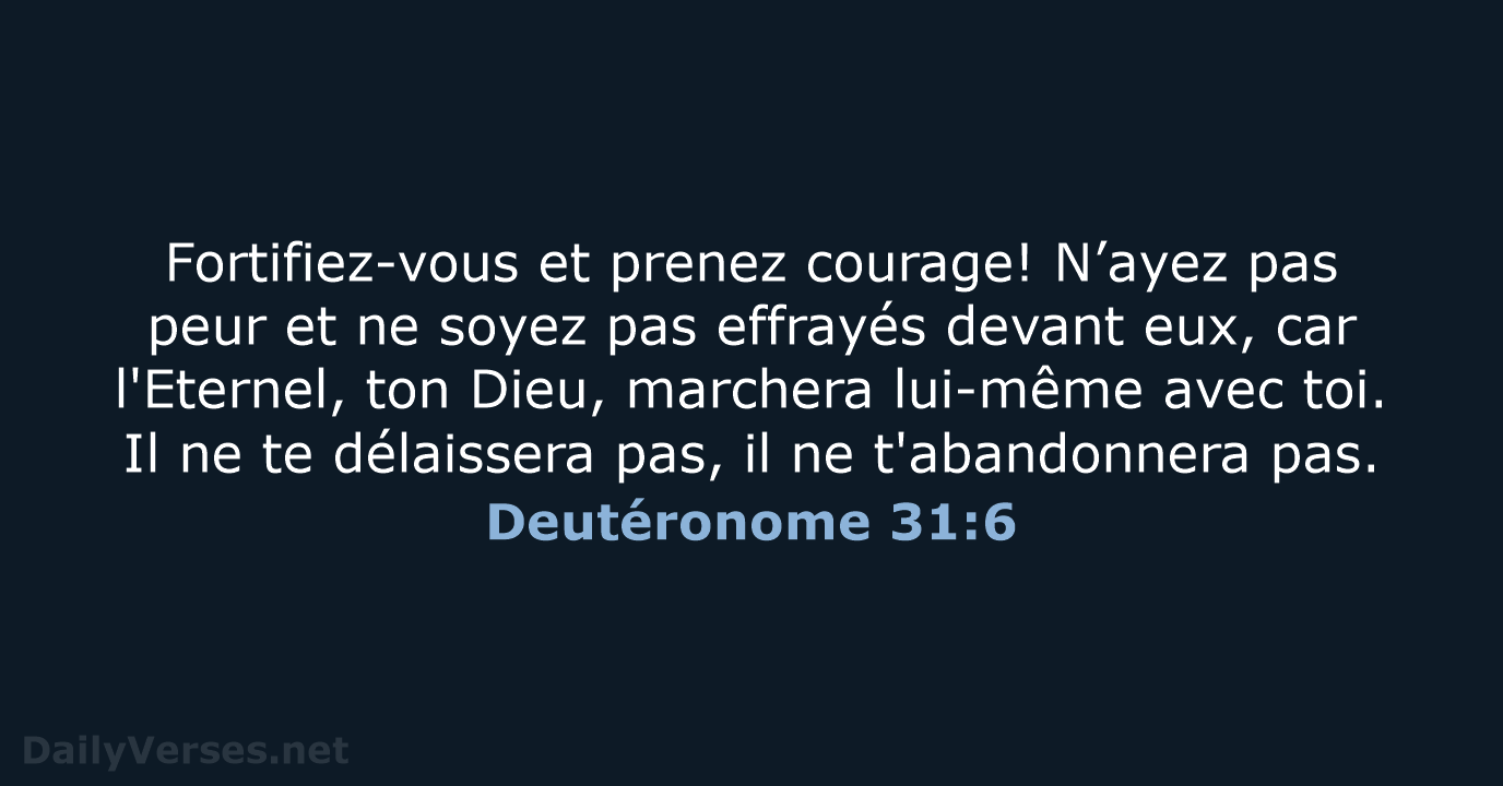 Deutéronome 31:6 - SG21