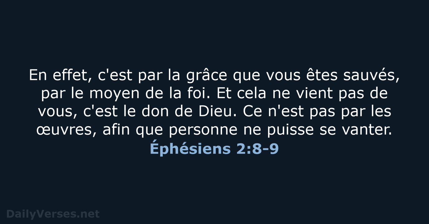 Éphésiens 2:8-9 - SG21
