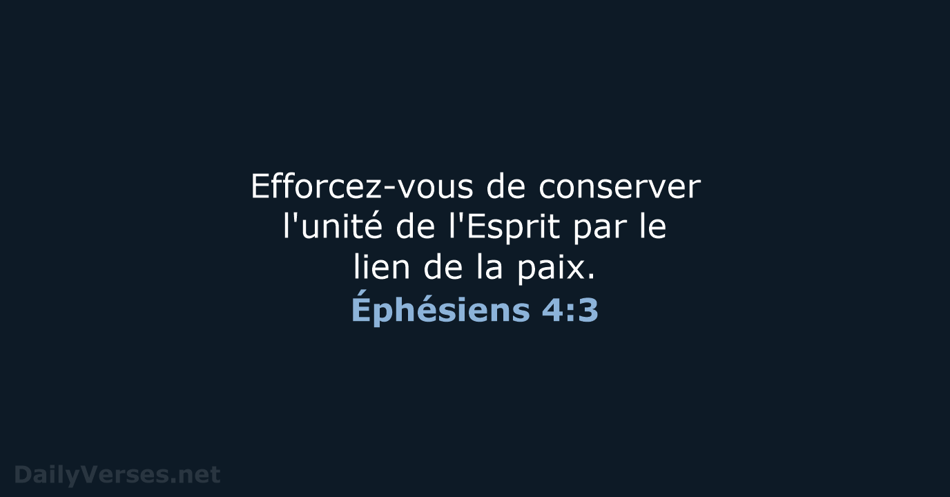 Éphésiens 4:3 - SG21
