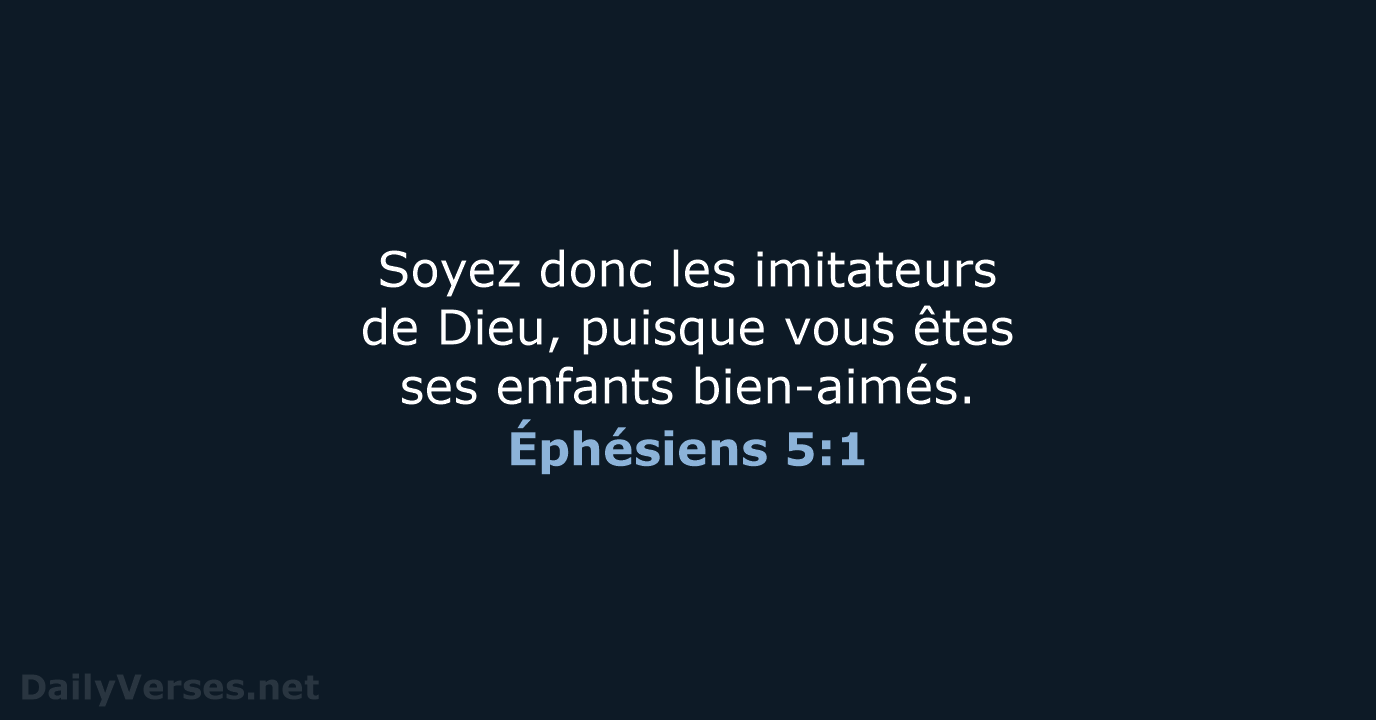 Éphésiens 5:1 - SG21