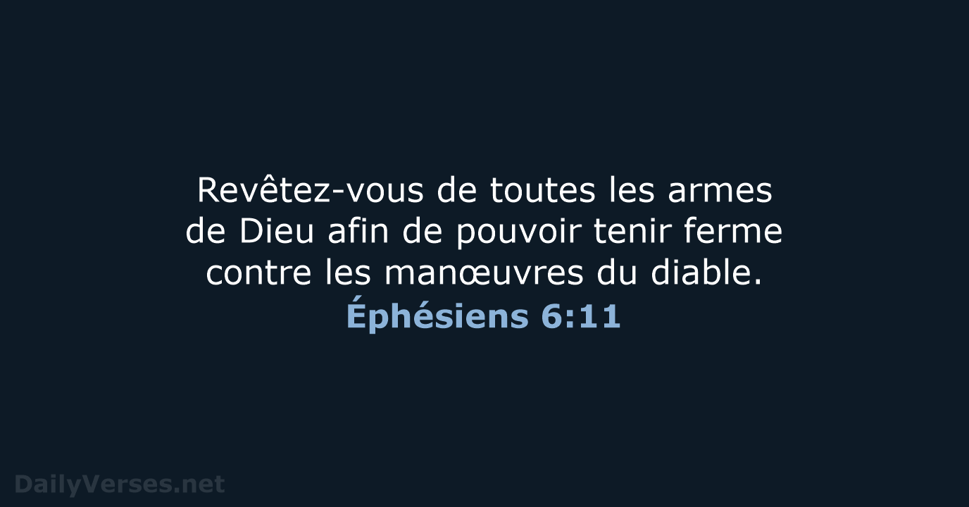 Éphésiens 6:11 - SG21