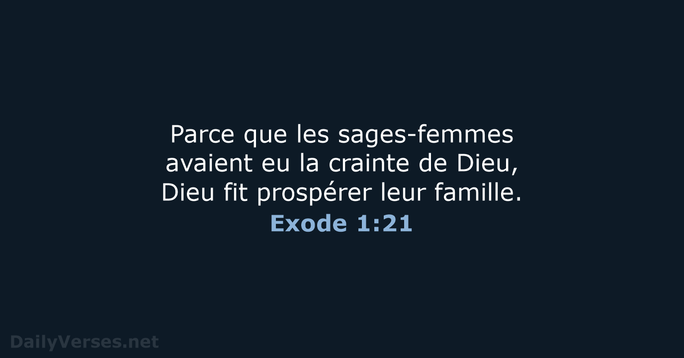 Exode 1:21 - SG21