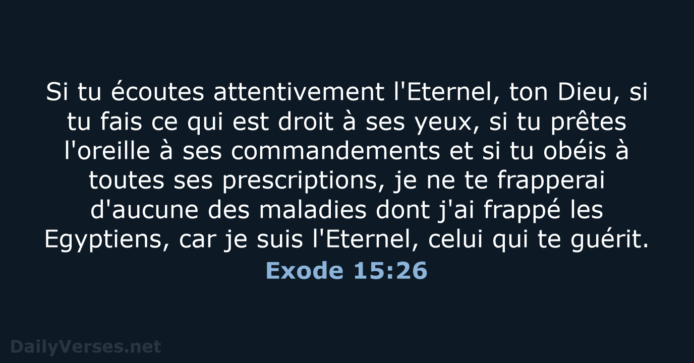 Exode 15:26 - SG21