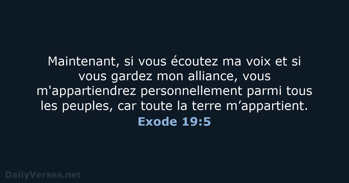 Exode 19:5 - SG21
