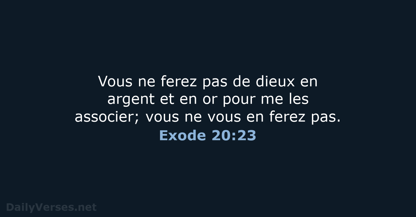 Exode 20:23 - SG21