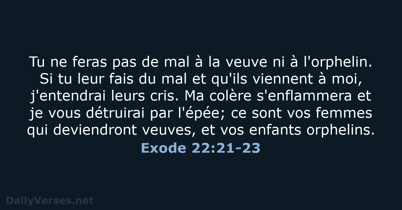 Exode 22:21-23 - SG21