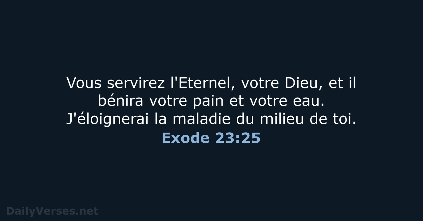 Exode 23:25 - SG21