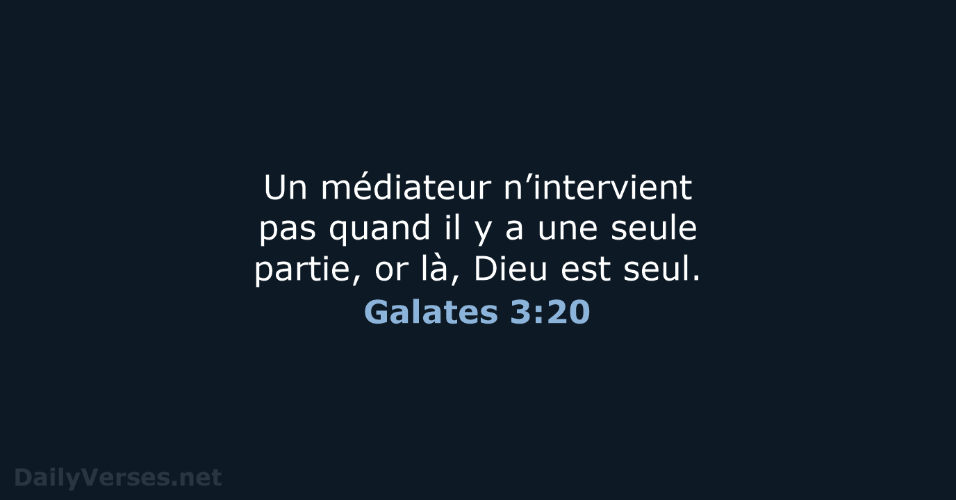 Galates 3:20 - SG21