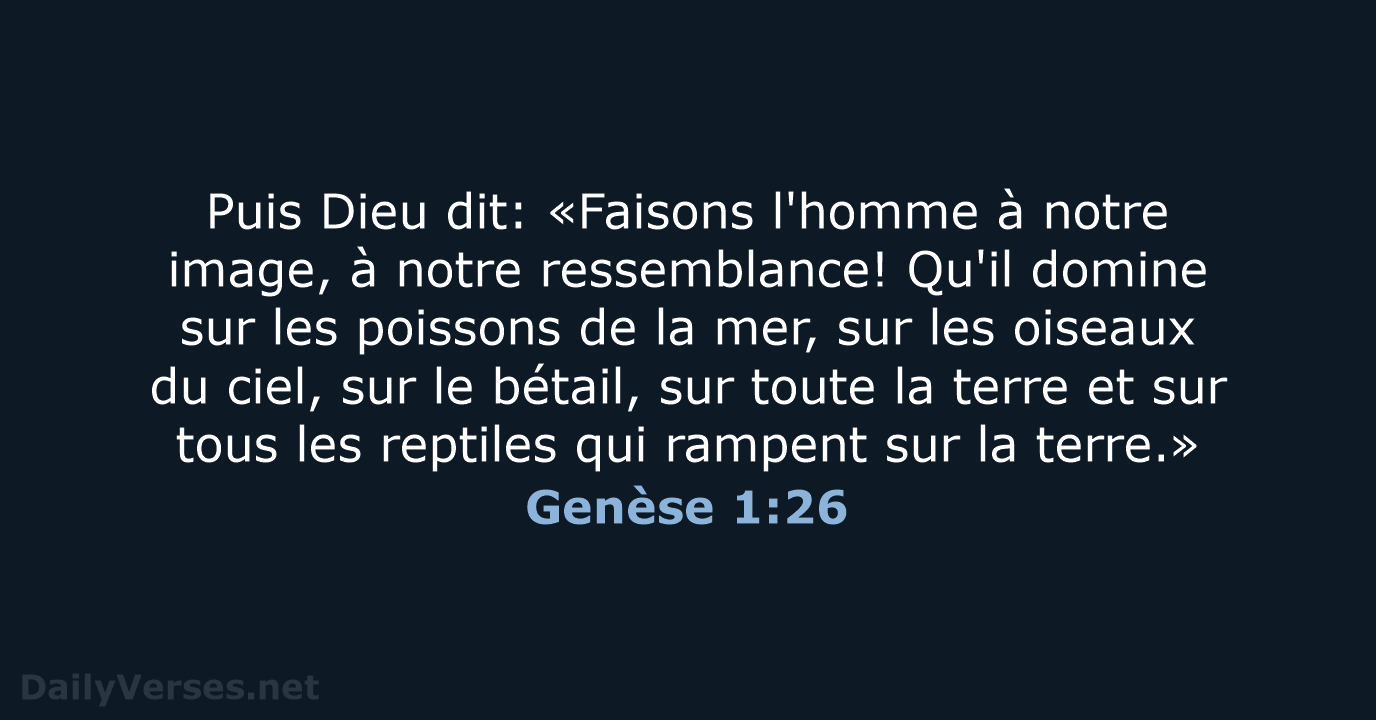 Genèse 1:26 - SG21