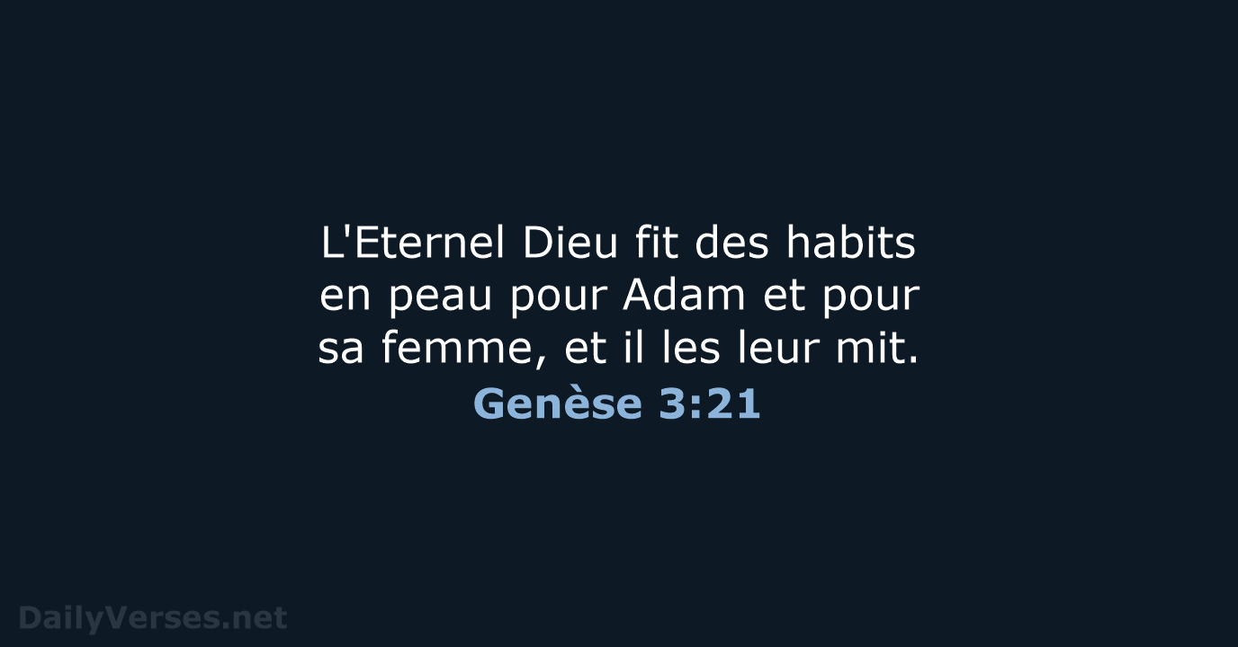 Genèse 3:21 - SG21