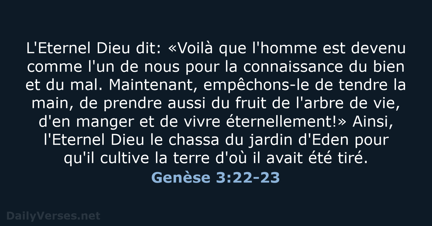 Genèse 3:22-23 - SG21
