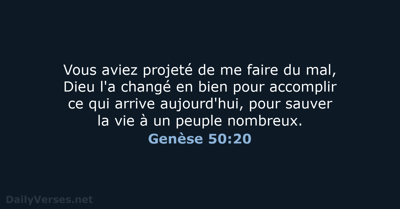 Genèse 50:20 - SG21