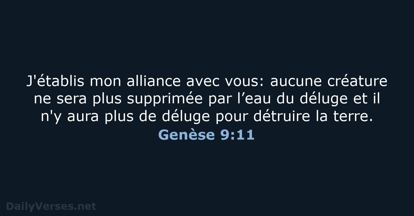 Genèse 9:11 - SG21