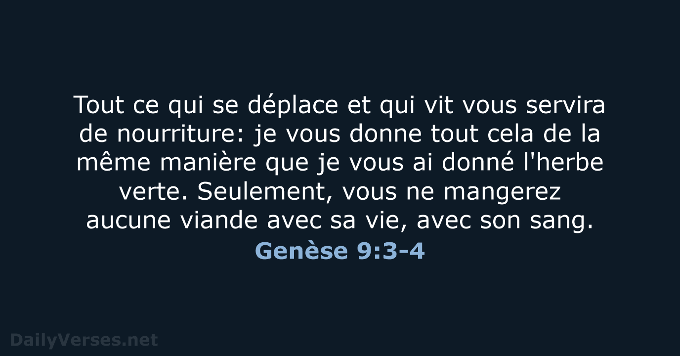 Genèse 9:3-4 - SG21