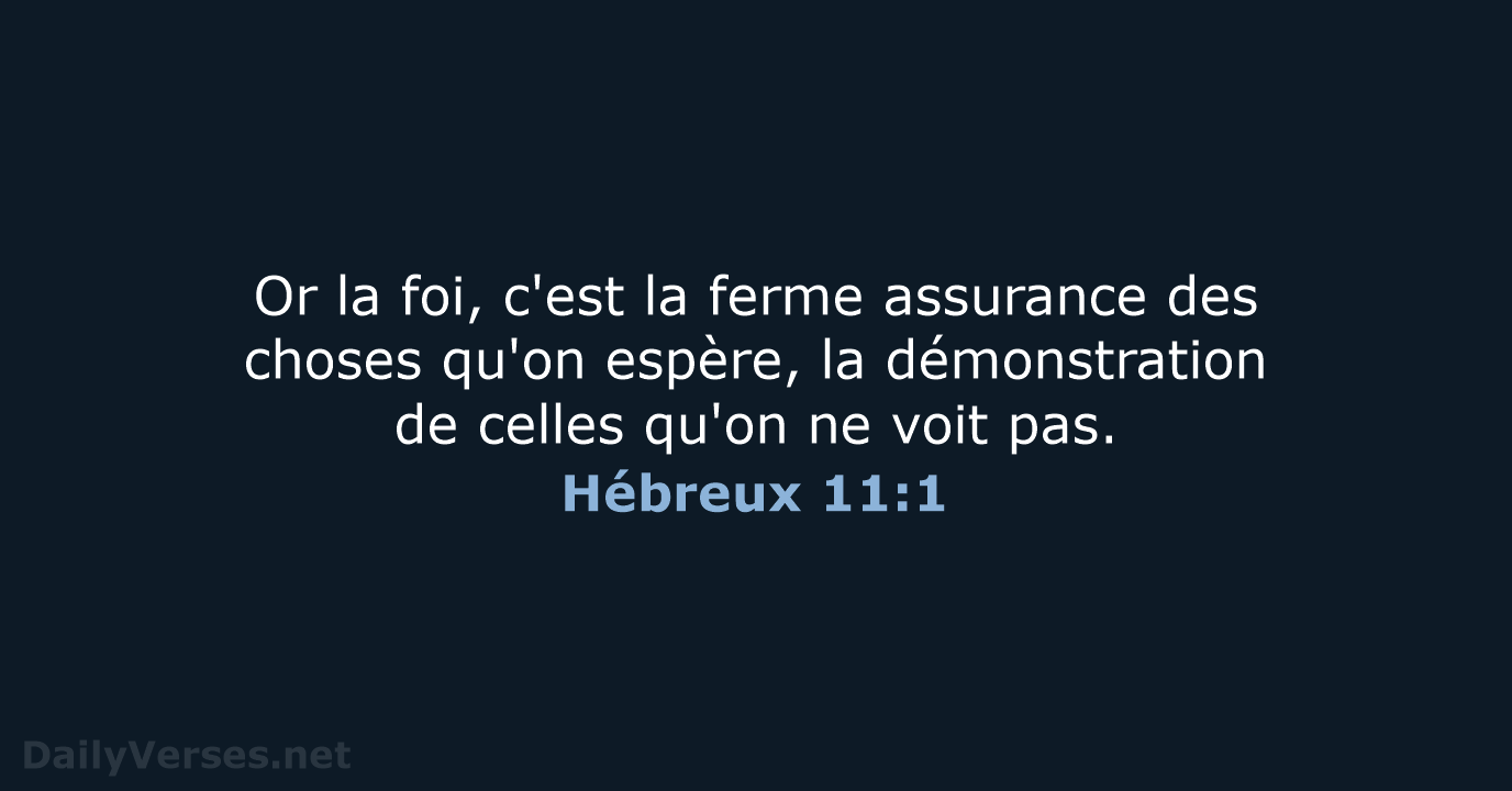 Hébreux 11:1 - SG21