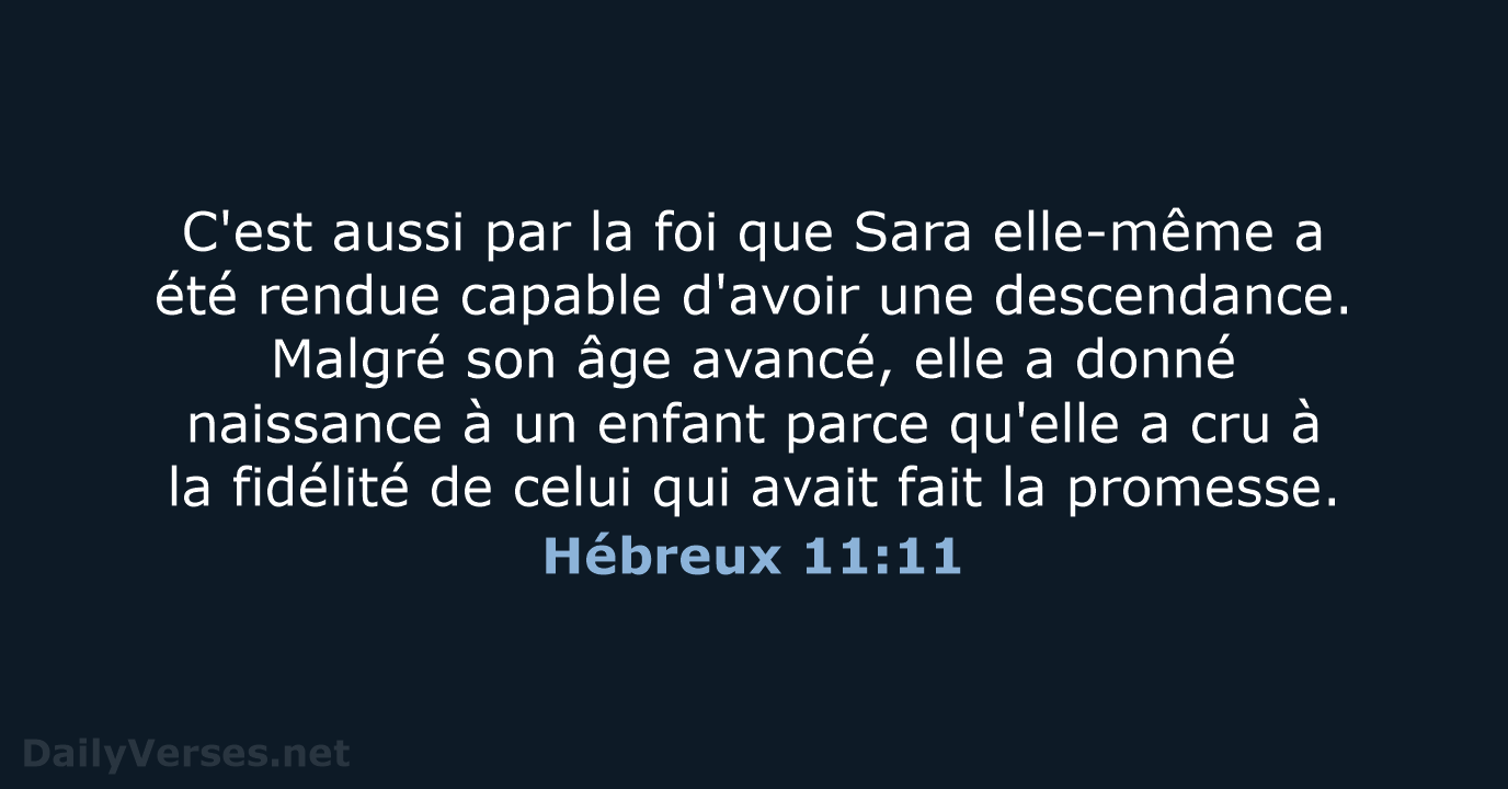 Hébreux 11:11 - SG21
