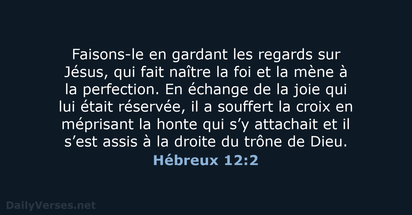 Hébreux 12:2 - SG21
