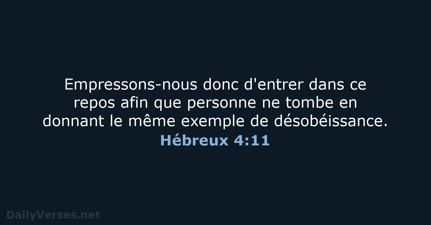 Hébreux 4:11 - SG21
