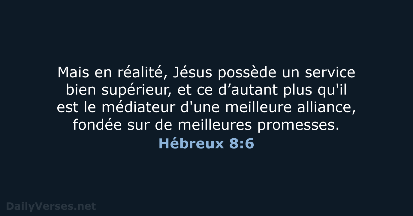 Hébreux 8:6 - SG21