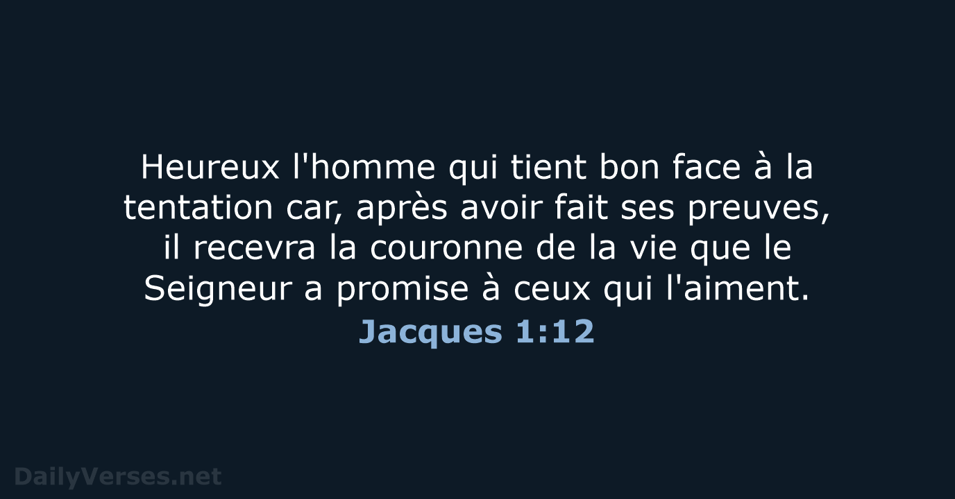 Jacques 1:12 - SG21