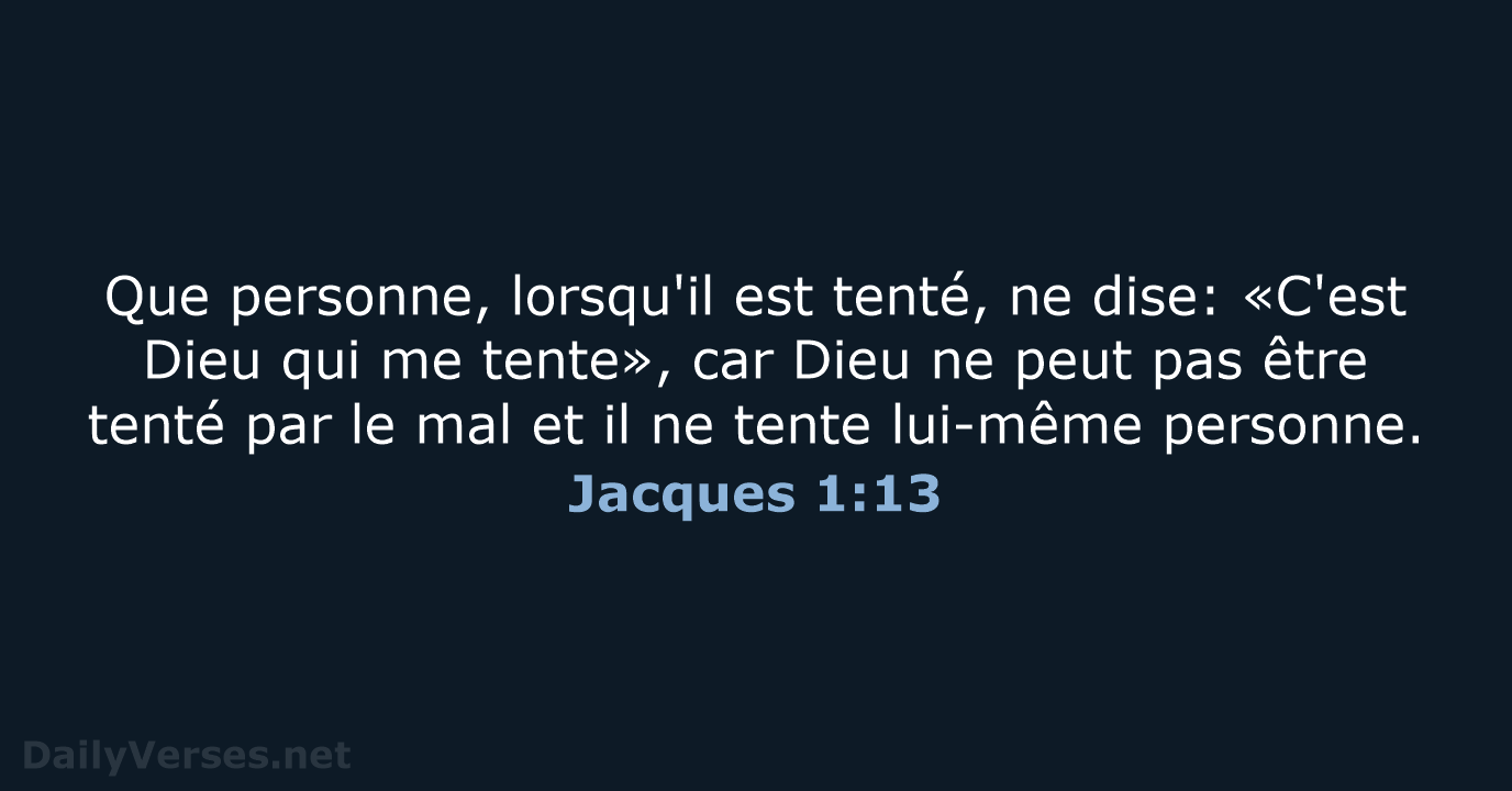 Jacques 1:13 - SG21