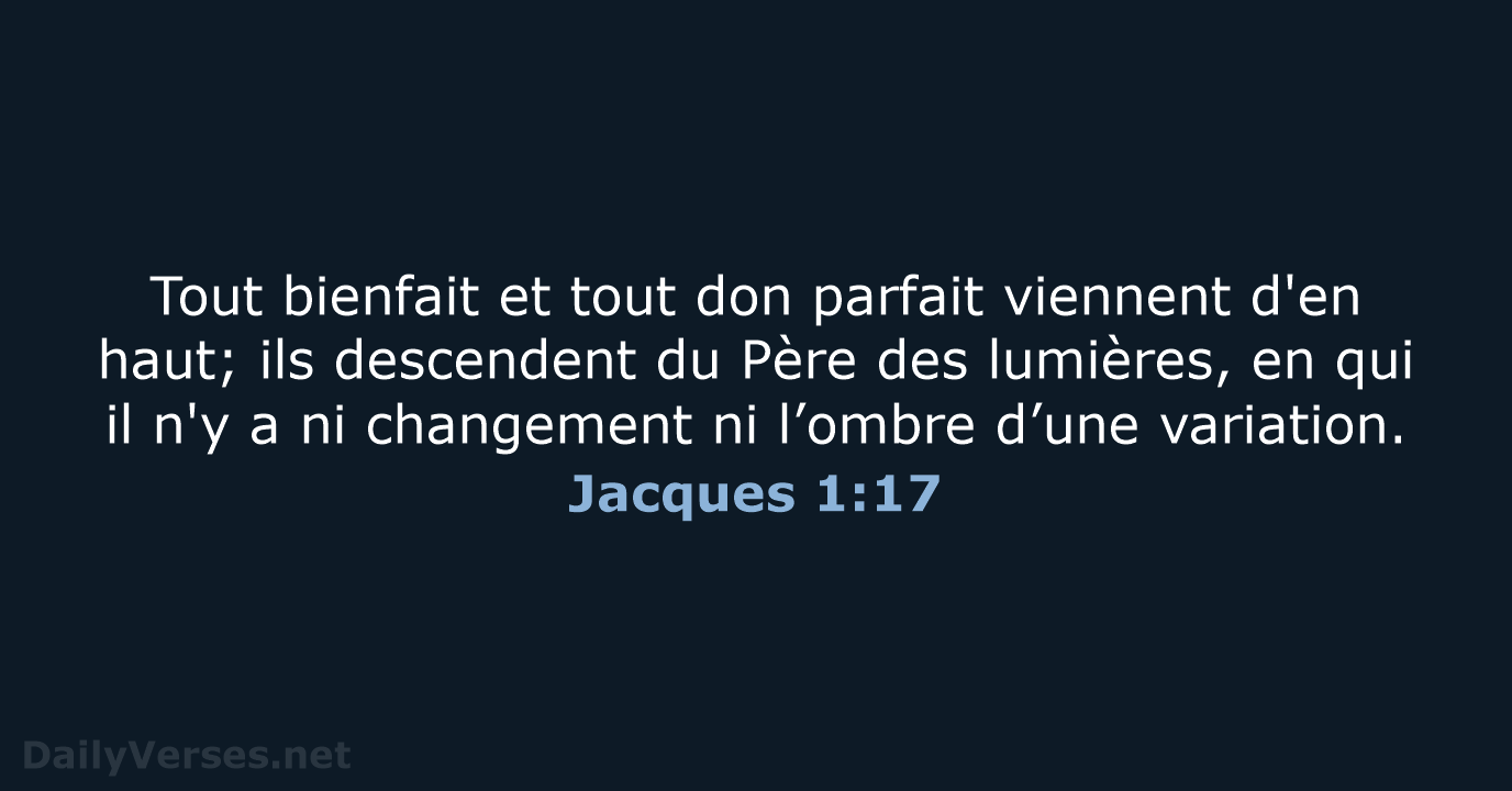 Jacques 1:17 - SG21