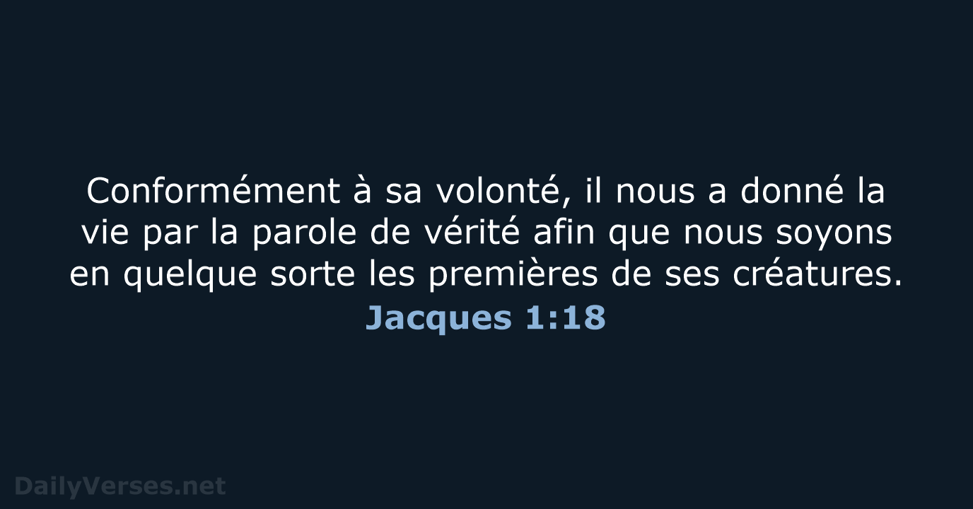 Jacques 1:18 - SG21