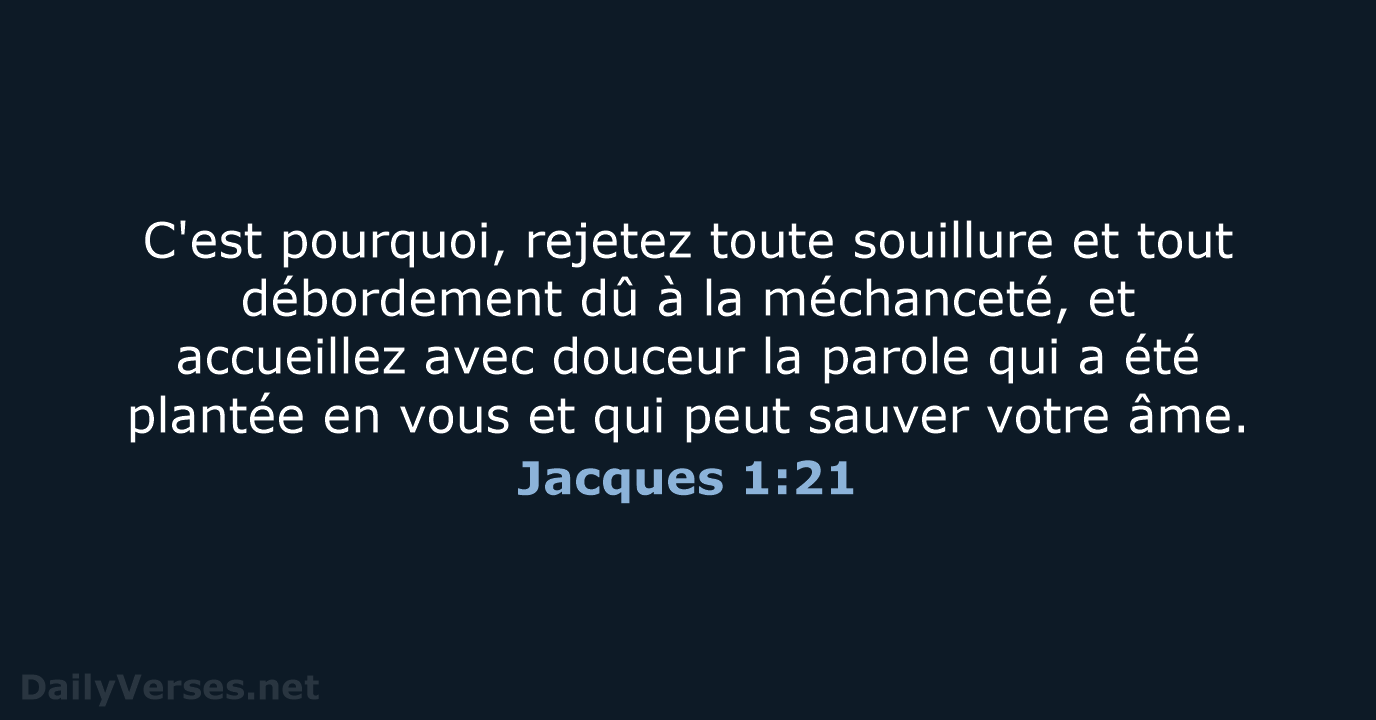 Jacques 1:21 - SG21