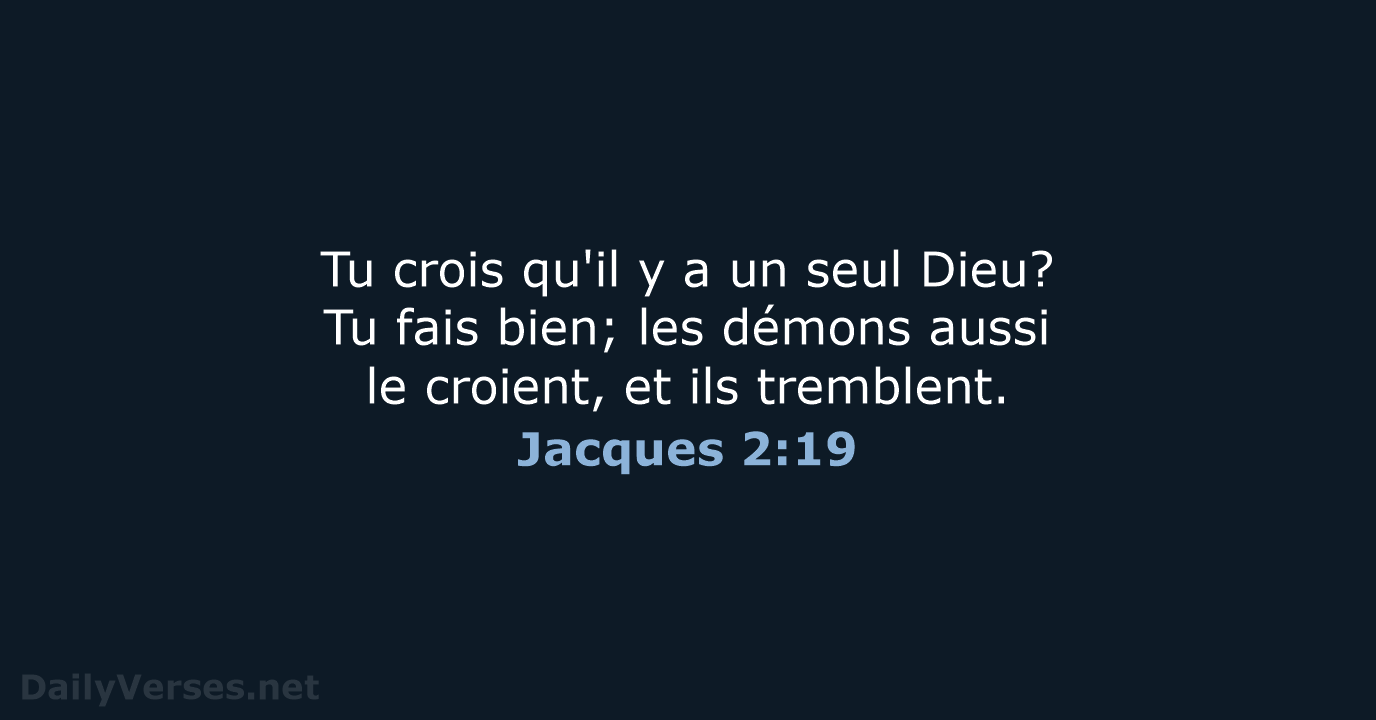 Jacques 2:19 - SG21