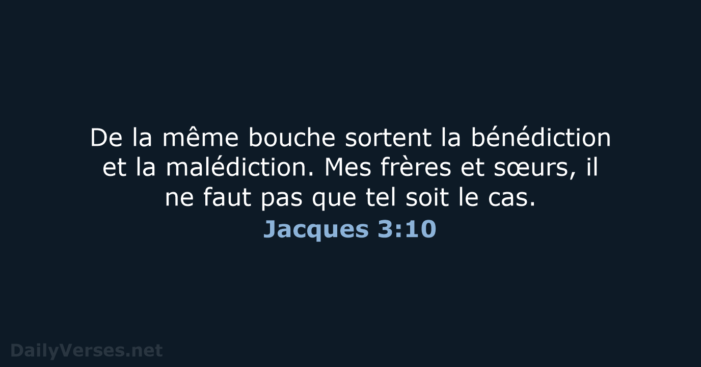 Jacques 3:10 - SG21