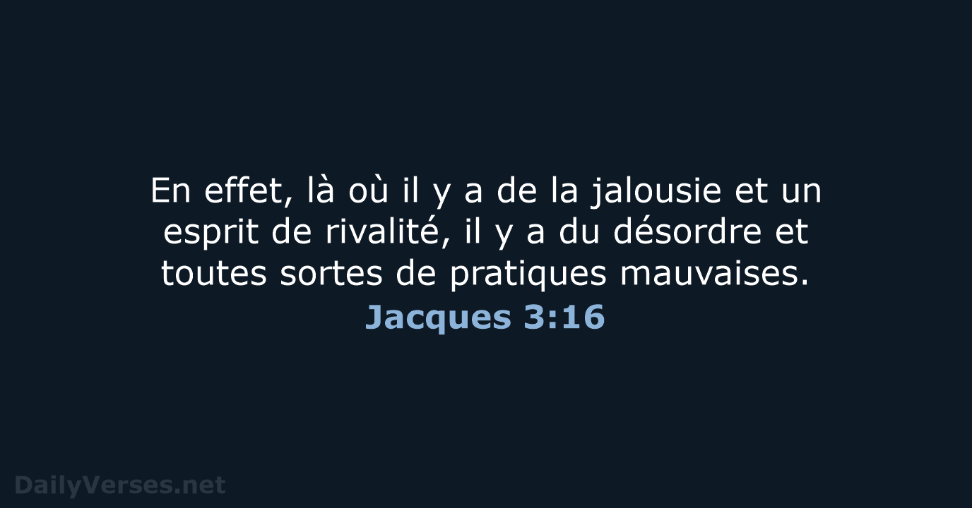 Jacques 3:16 - SG21