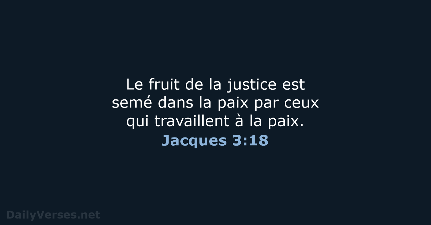 Jacques 3:18 - SG21