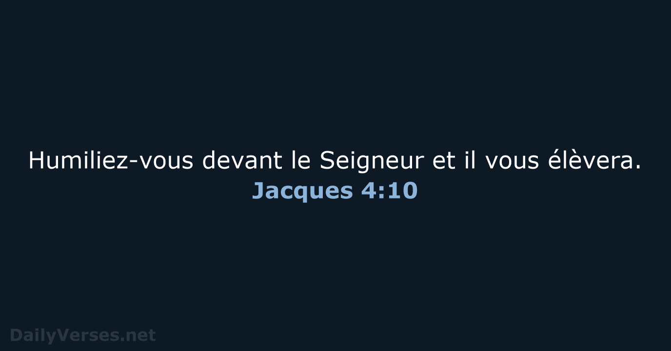 Jacques 4:10 - SG21