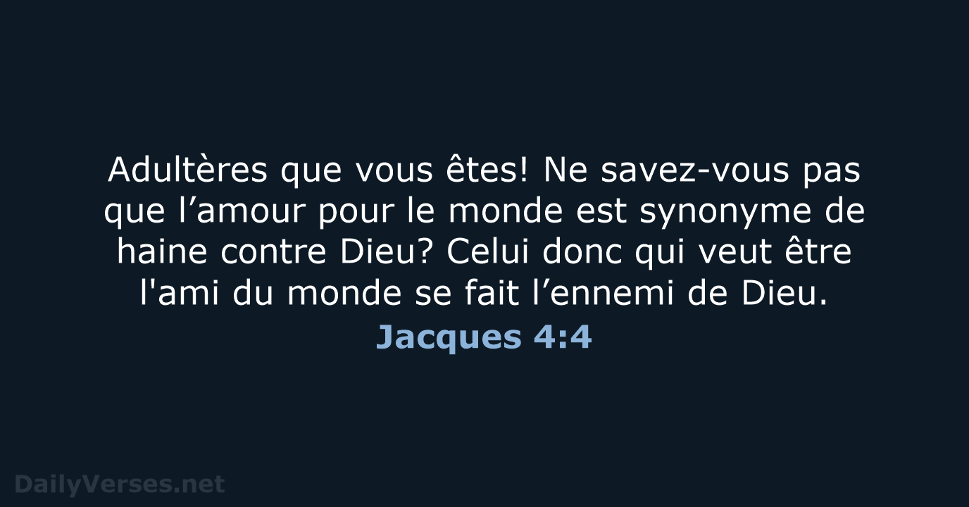 Jacques 4:4 - SG21